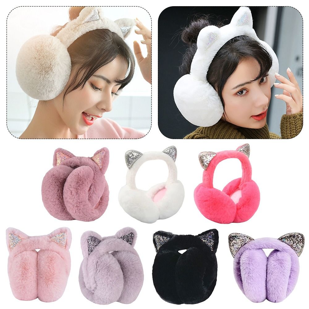 Ear Muff Foldable - Niedliches Kaninchen-Design, Tierohr-Ohrenklappen-Mütze, Frosch-Tier-Stil, faltbares Design,
