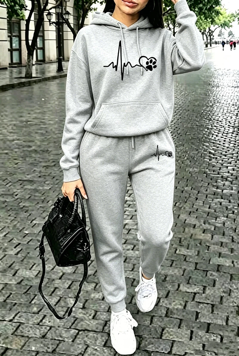 Winter Clothing Sale Women - Bestseller Damen Trainingsanzug Street Casual Sweatshirts