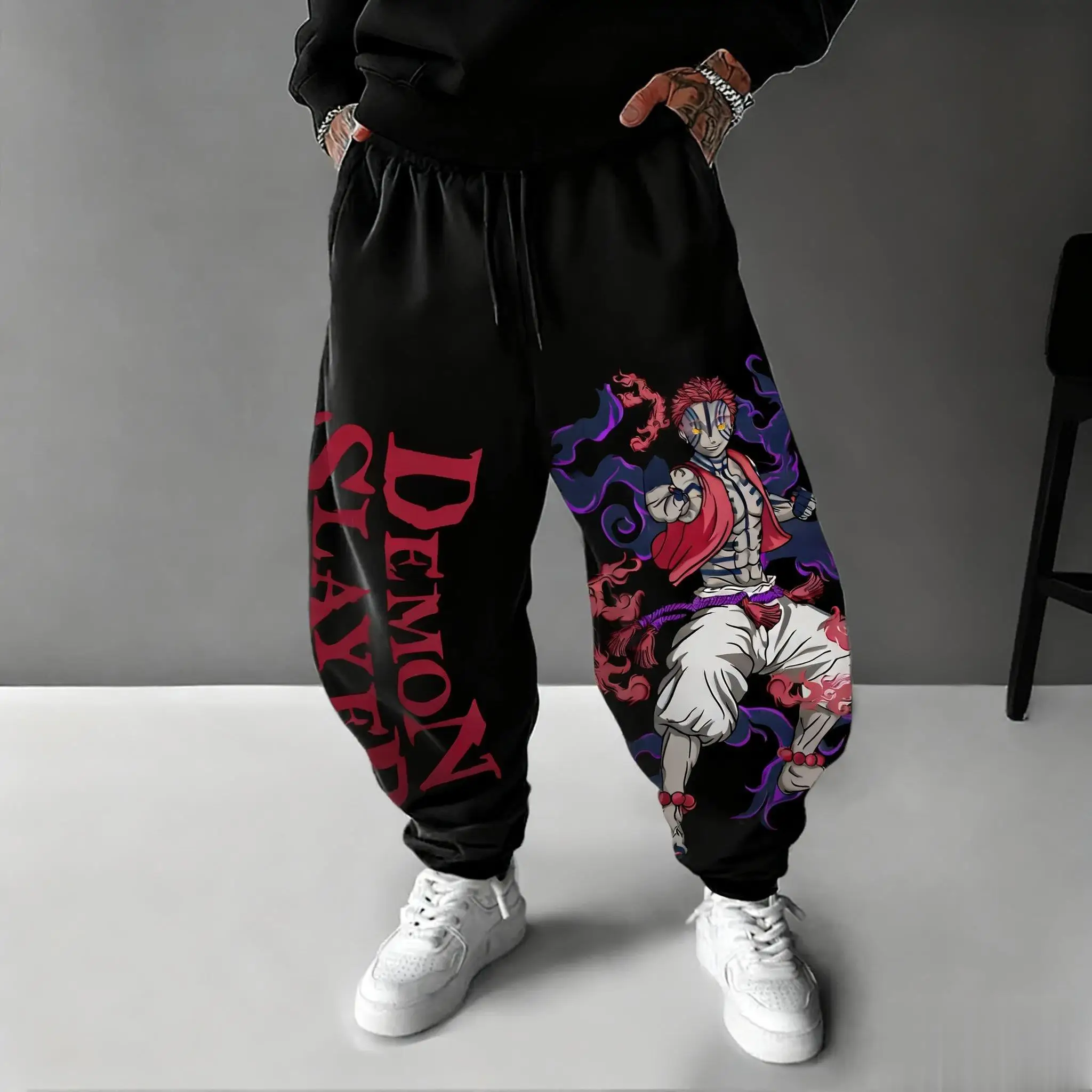 Y2K Winter Clothing - 2026 Demon Slayer Akaza Anime-Hose für
