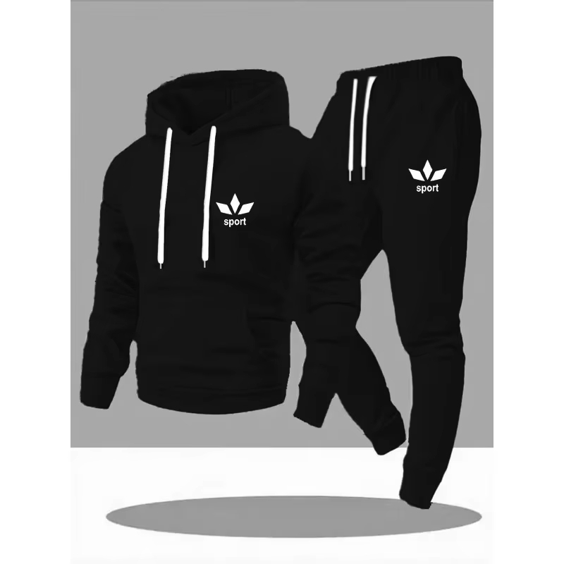 Winter Clothing Hoodie - 2026 Herren Freizeit-Sportanzug: Hoodie und Lange