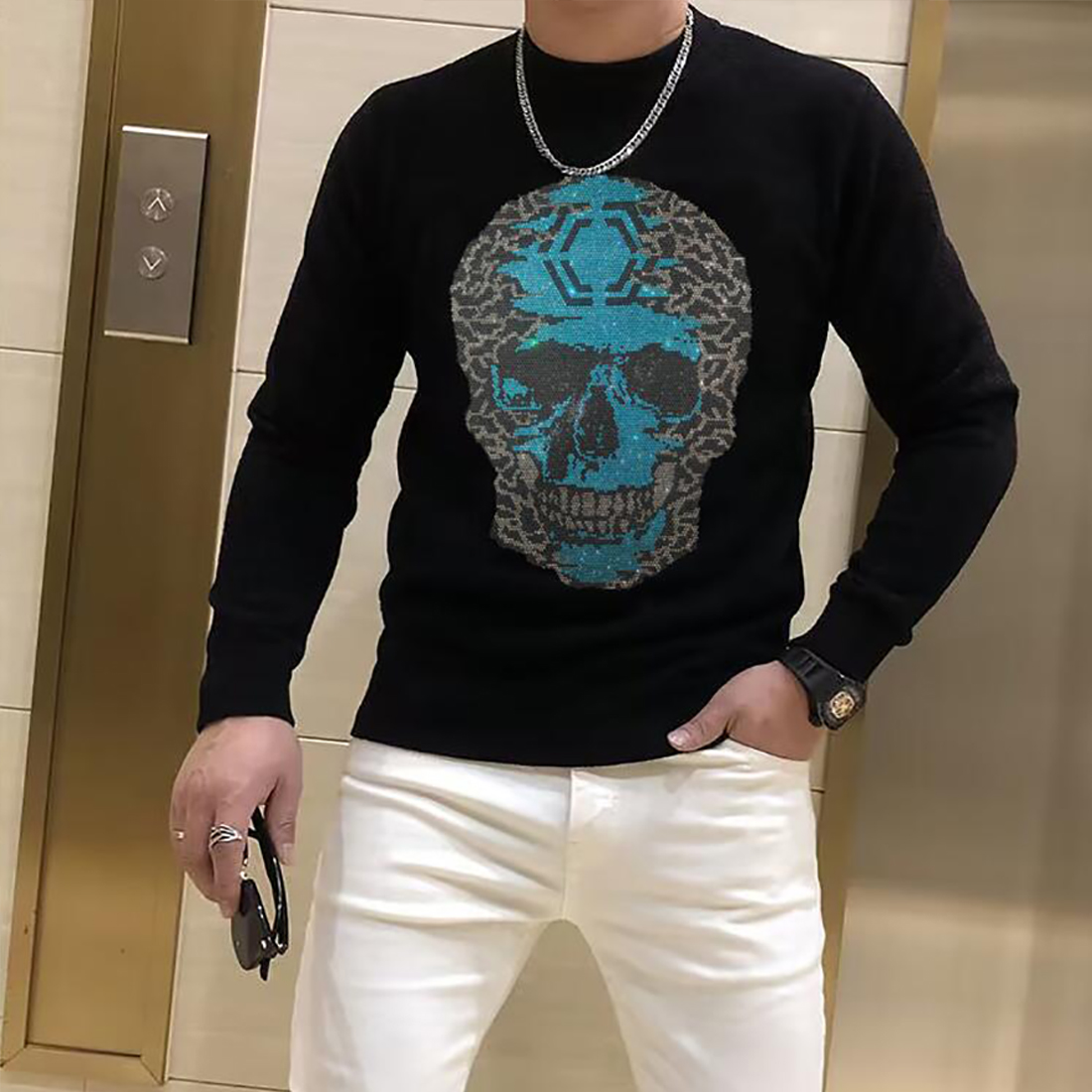 Winter Clothing English - Herren Pullover Pullover trend ige Marke