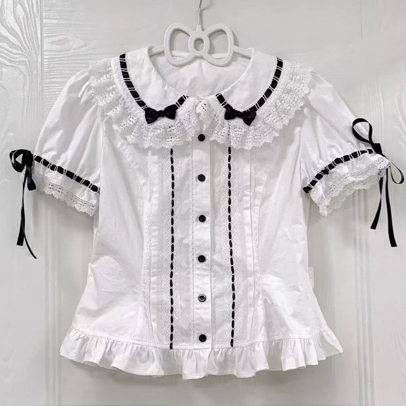Y2K Winter Clothing - Japanischer Kawaii Lolita-Stil Bluse für Damen,