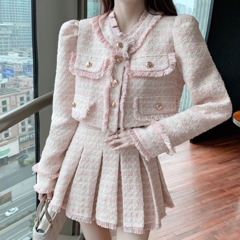 Y2K Winter Clothing - Frauen elegante Quaste y2k koreanischen Anzug