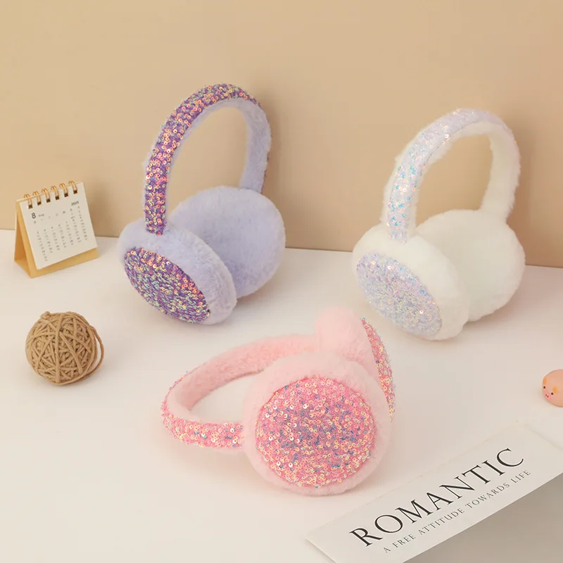 Ear Muff Foldable - Damen-Ohrenschützer, koreanischer Glitzer, Dopamin, Kawaii, vielseitig,