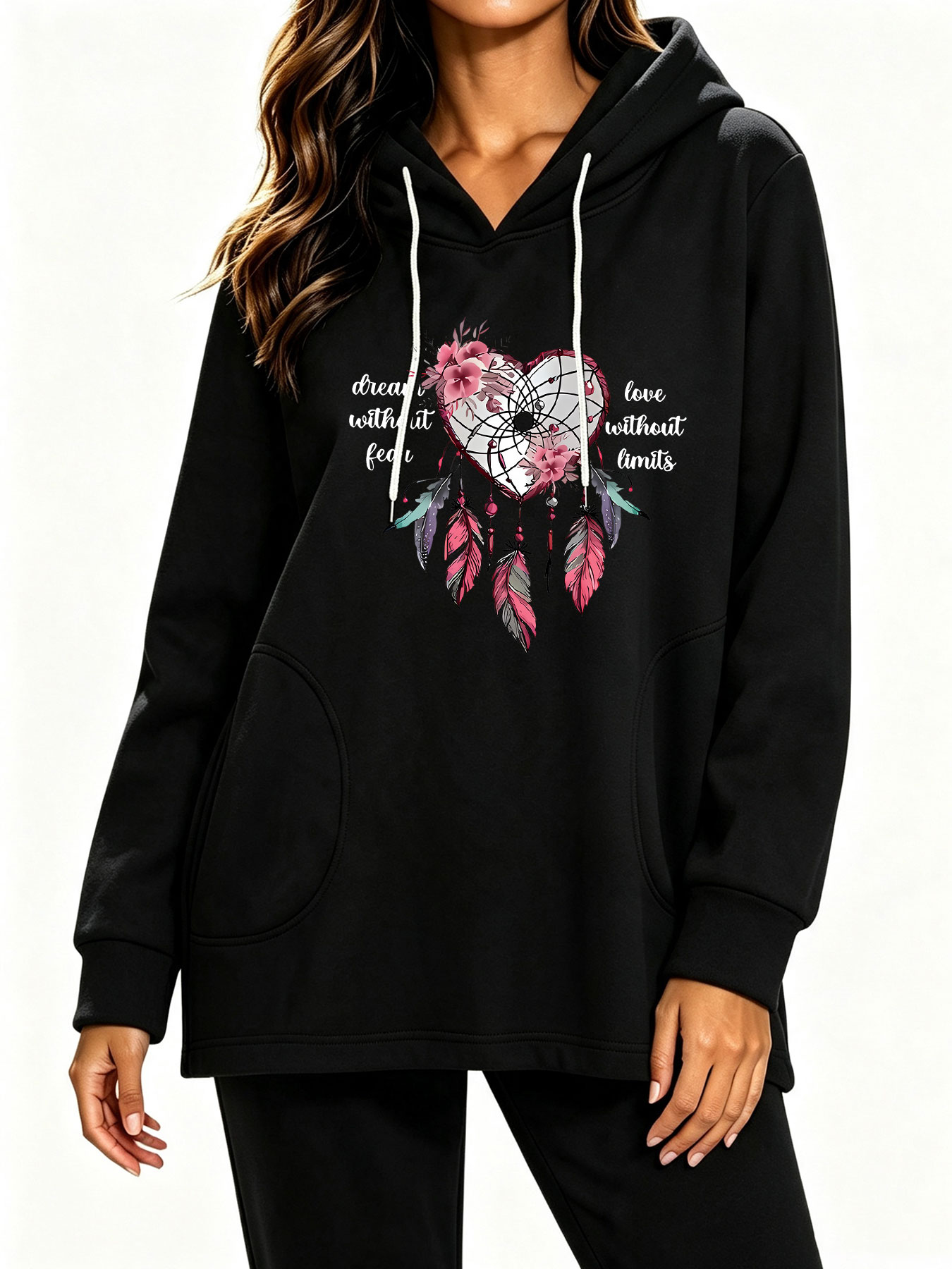 Winter Clothing English - Love Dream Catcher Net Feder- und