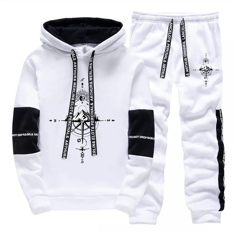 Winter Clothing For Men - Neuer Herbst-Winter-Herren-Trainingsanzug, Modische Lässige Kapuzenpullover, Outdoor-Sportbekleidung,