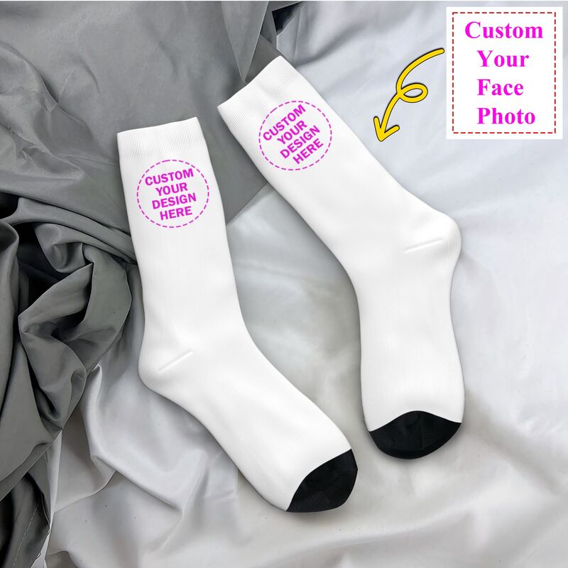 Winter Clothing Ladies - Personalisieren Sie individuelle Foto-Logo-Text-Männer-Frauen-Crew-Socken, Unisex, lustiges