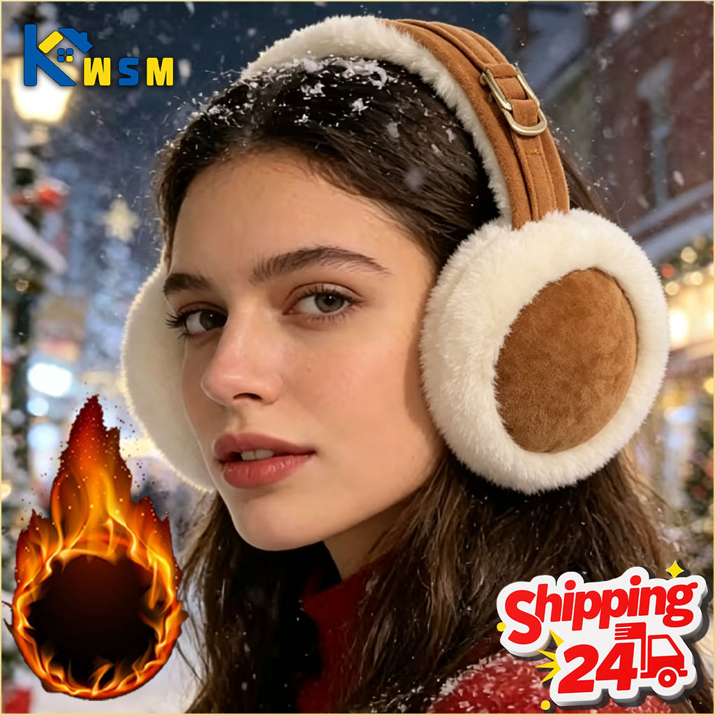 Ear Muff Foldable - 1-3 Stück Winter-Ohrenschützer, weich, warm, plüschig,