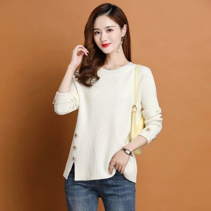 Weiße Damenpullover im Harajuk – Winter Clothing Sale Women Bewertung und Preis