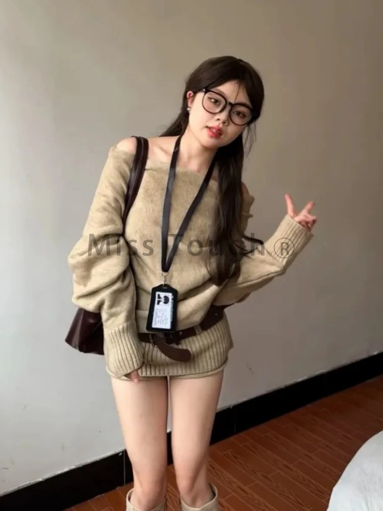 Autumn Winter Korean Knit Outf – Y2K Winter Clothing Bewertung und Preis