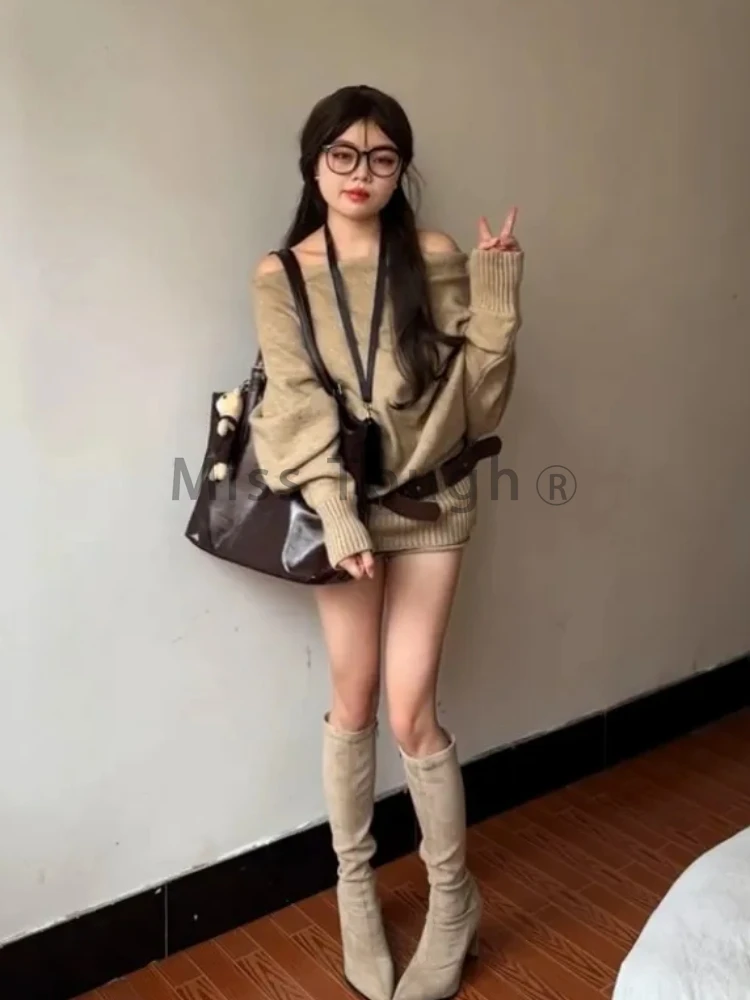 Autumn Winter Korean Knit Outf – Y2K Winter Clothing Bewertung und Preis