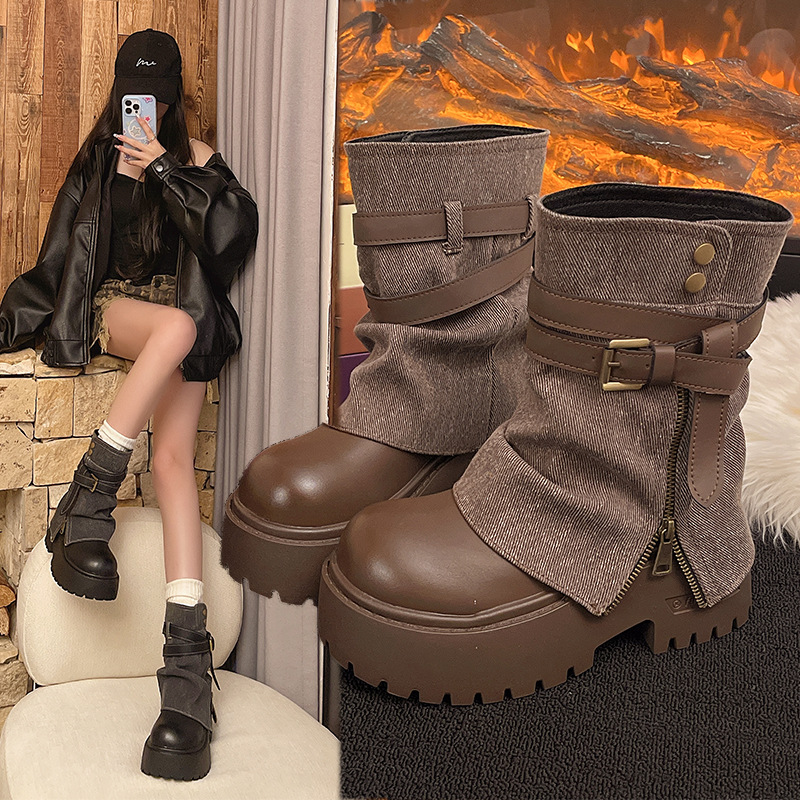 Knöchelhohe Stiefel für Damen, – Winter Clothing Ladies Bewertung und Preis