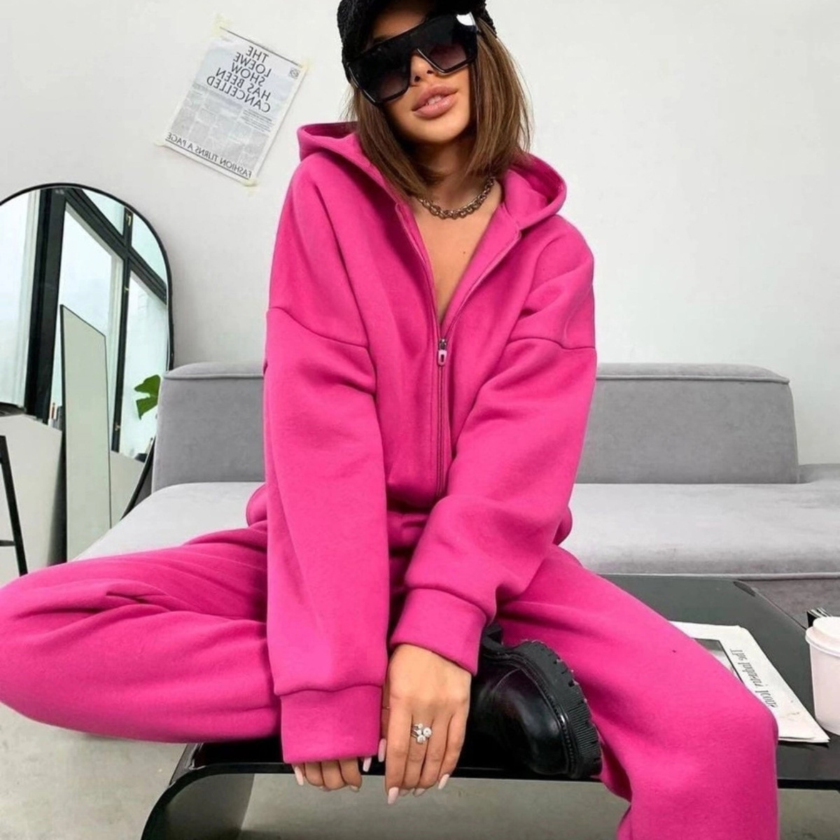 Reiß verschluss Kapuzen mantel – Winter Clothing Sale Bewertung und Preis